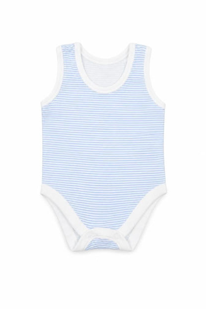 Nutmeg Baby Blue Striped  Babygrow One-Piece Size 0-3 Months