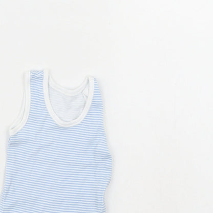 Nutmeg Baby Blue Striped  Babygrow One-Piece Size 0-3 Months