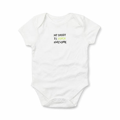 Primark Baby White   Babygrow One-Piece Size 9-12 Months  - my dad is the best