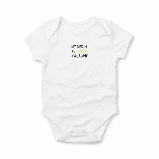 Primark Baby White   Babygrow One-Piece Size 9-12 Months  - my dad is the best