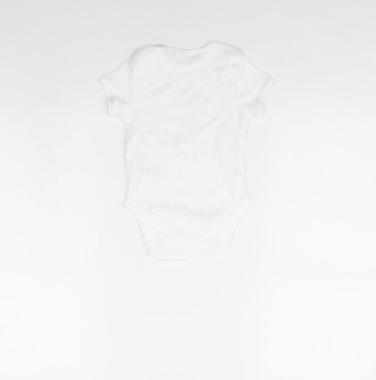 Primark Baby White   Babygrow One-Piece Size 9-12 Months  - my dad is the best