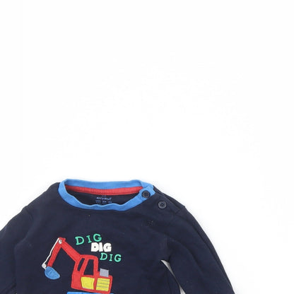 Early Days Baby Blue   Basic T-Shirt Size 6-9 Months  - Tractor