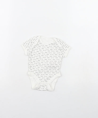 Primark Baby White   Babygrow One-Piece Size 0-3 Months  - TINY ME