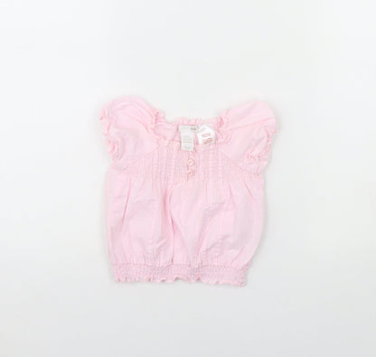 H&M Girls Pink   Basic Blouse Size 0-3 Months