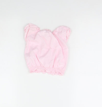 H&M Girls Pink   Basic Blouse Size 0-3 Months