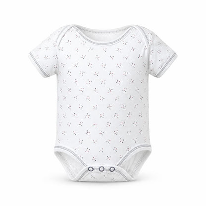 Bebe Bonito Baby White Flecked  Babygrow One-Piece Size 3-6 Months