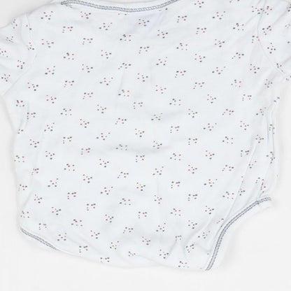 Bebe Bonito Baby White Flecked  Babygrow One-Piece Size 3-6 Months