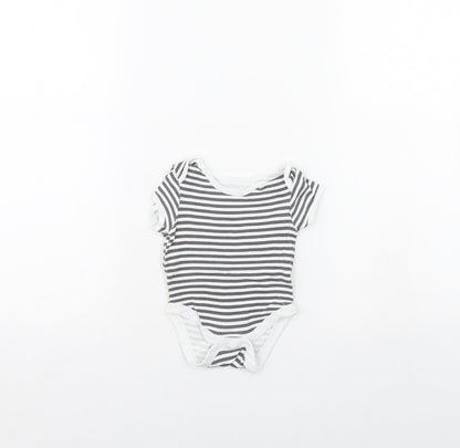 Primark Baby Grey Striped  Babygrow One-Piece Size 0-3 Months