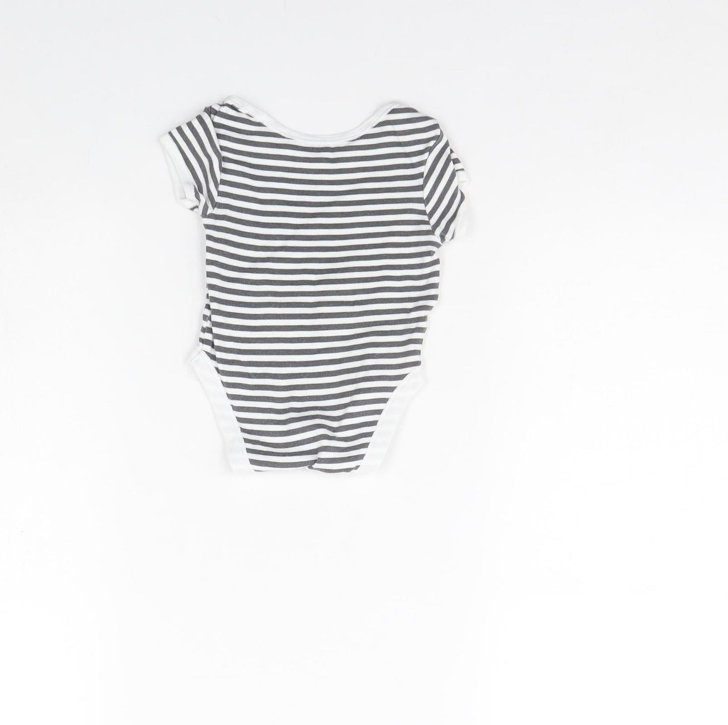 Primark Baby Grey Striped  Babygrow One-Piece Size 0-3 Months