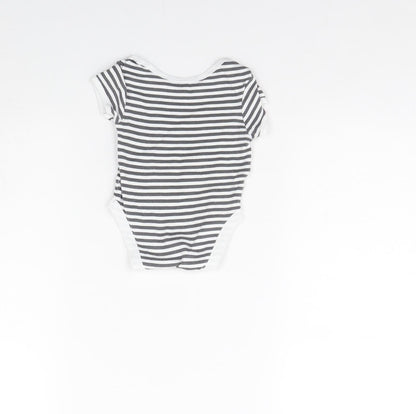 Primark Baby Grey Striped  Babygrow One-Piece Size 0-3 Months