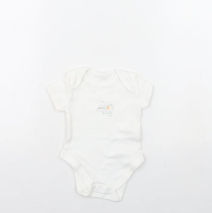 George Baby White   Babygrow One-Piece Size 0-3 Months