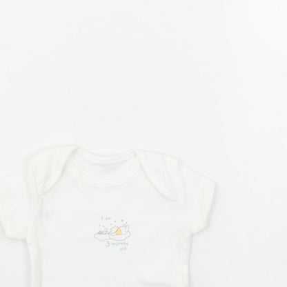 George Baby White   Babygrow One-Piece Size 0-3 Months