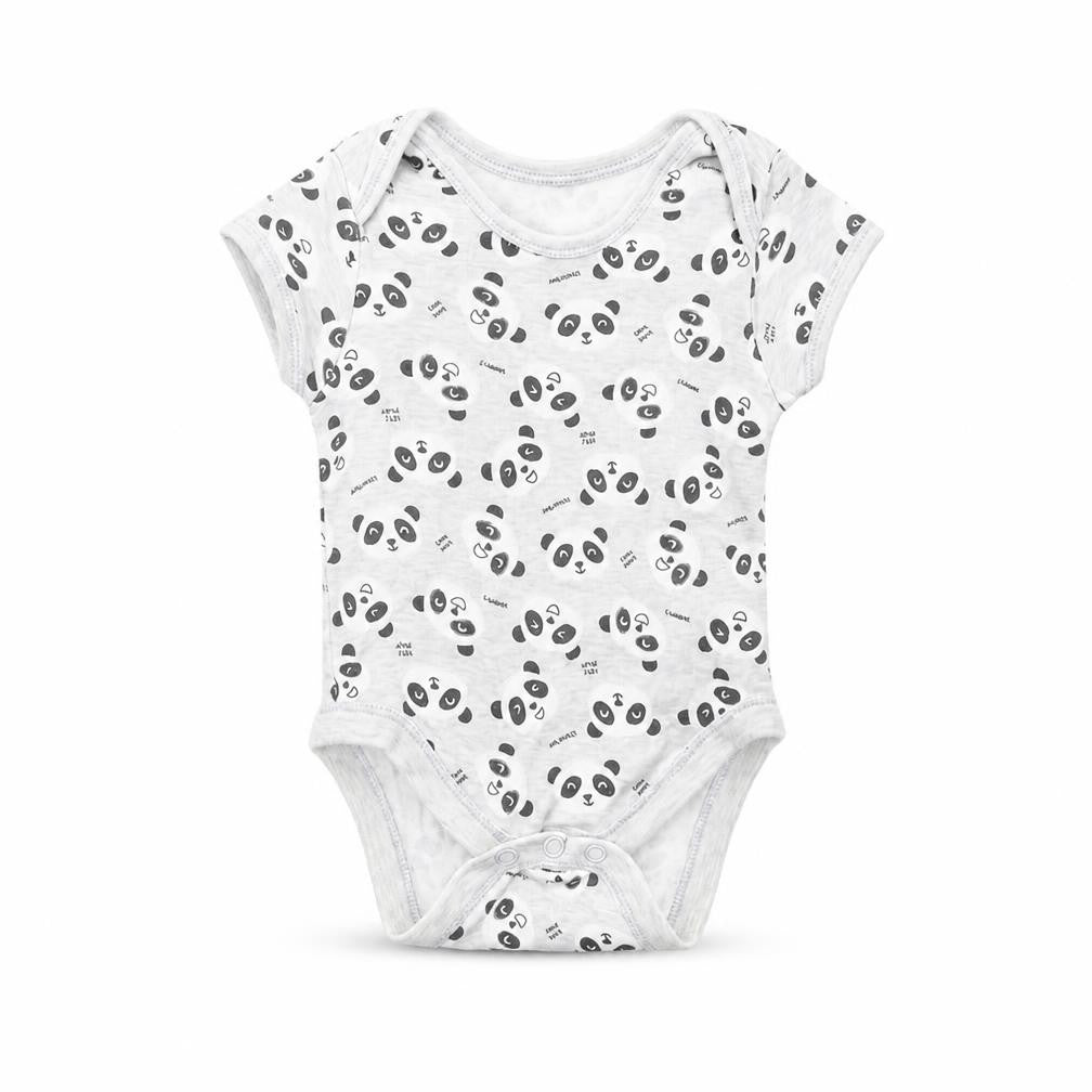 Primark Baby Grey Animal Print  Babygrow One-Piece Size 0-3 Months  - Panda