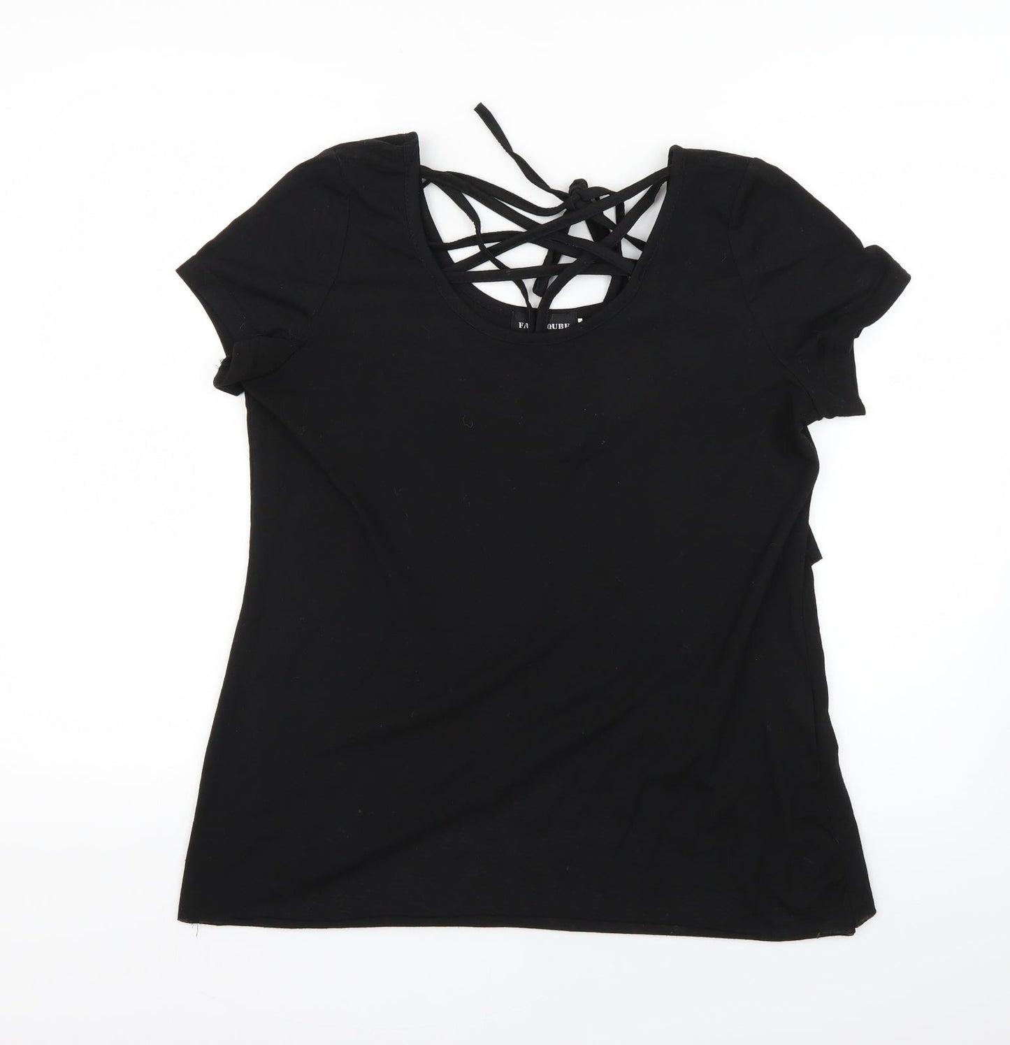 fancy cube Womens Black   Basic T-Shirt Size XL