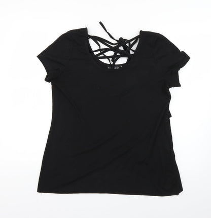 fancy cube Womens Black   Basic T-Shirt Size XL