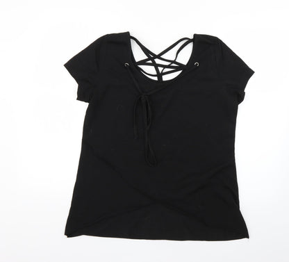 fancy cube Womens Black   Basic T-Shirt Size XL