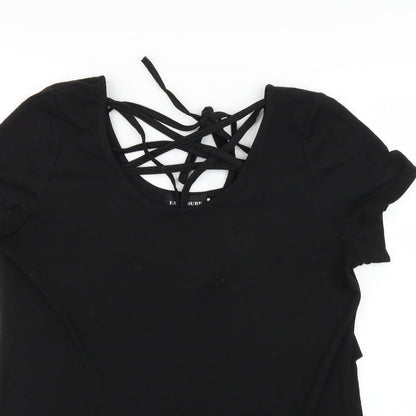 fancy cube Womens Black   Basic T-Shirt Size XL