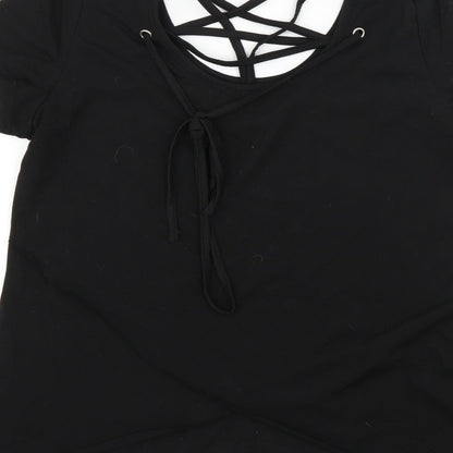 fancy cube Womens Black   Basic T-Shirt Size XL
