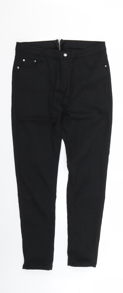 Mens UK Size XL Preworn Regular Fit Straight Black Jeans