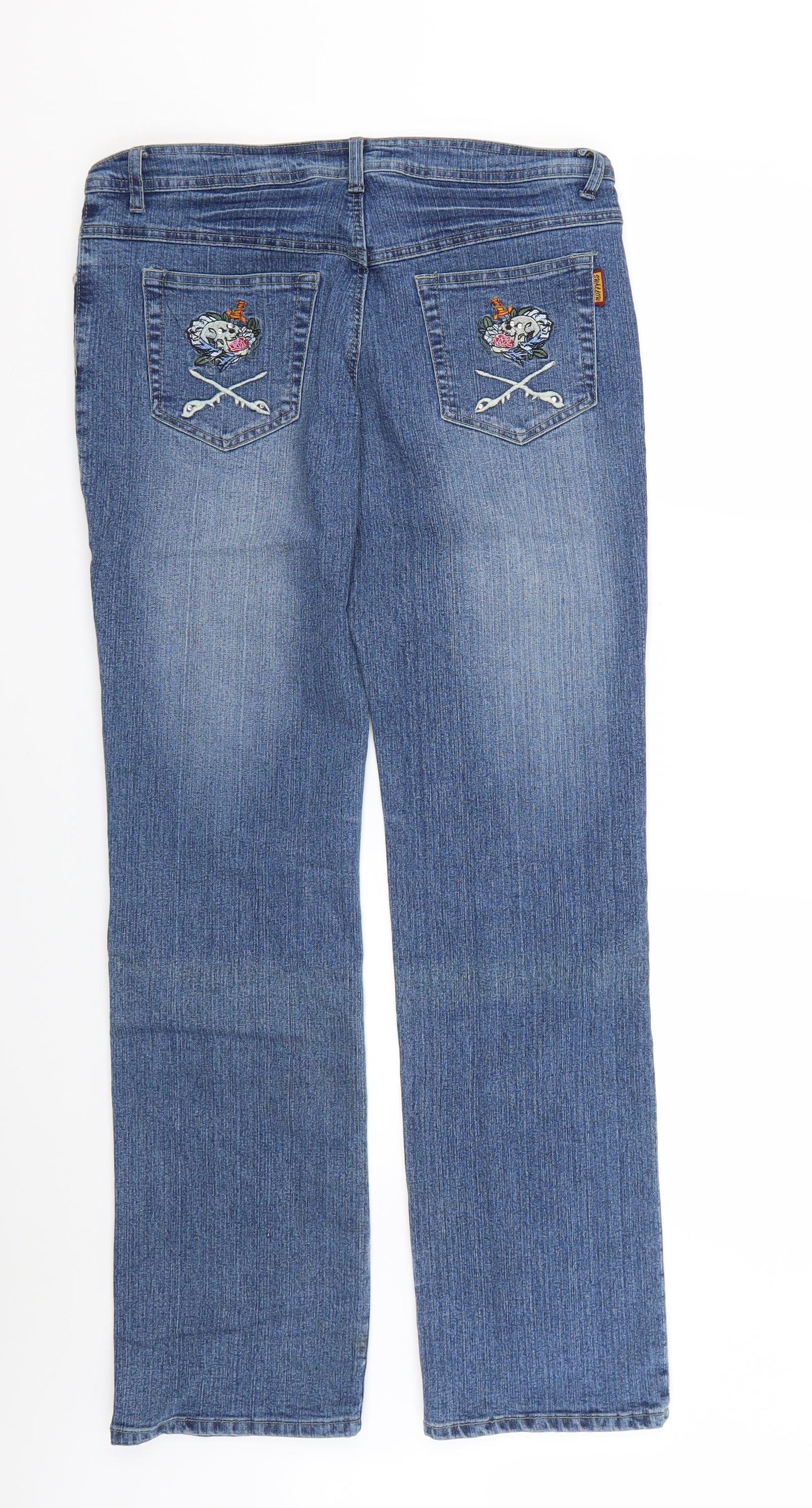 Swallow jeans Womens Blue Geometric  Skinny Jeans Size 2XL L31 in
