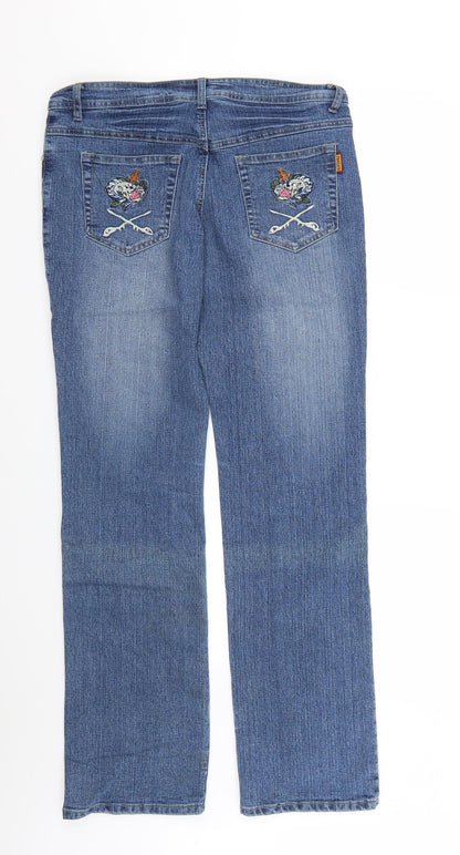Swallow jeans Womens Blue Geometric  Skinny Jeans Size 2XL L31 in