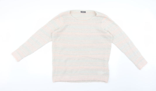 yassica Womens Pink Striped  Pullover Jumper Size XL