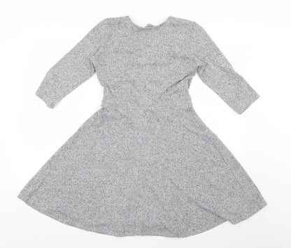 Dorothy Perkins Womens Grey   Fit & Flare  Size 8
