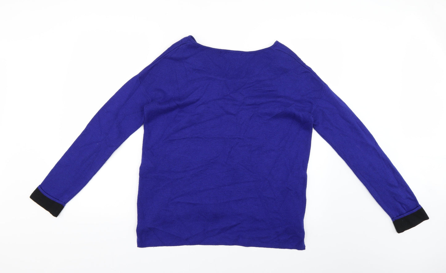 Womens UK Size 12 Marks and Spencer Blue Henley Jumper