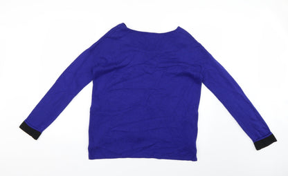 Womens UK Size 12 Marks and Spencer Blue Henley Jumper