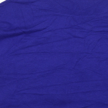 Womens UK Size 12 Marks and Spencer Blue Henley Jumper