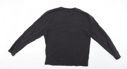 sedgwick & cedar Womens Black Geometric  Pullover Jumper Size M