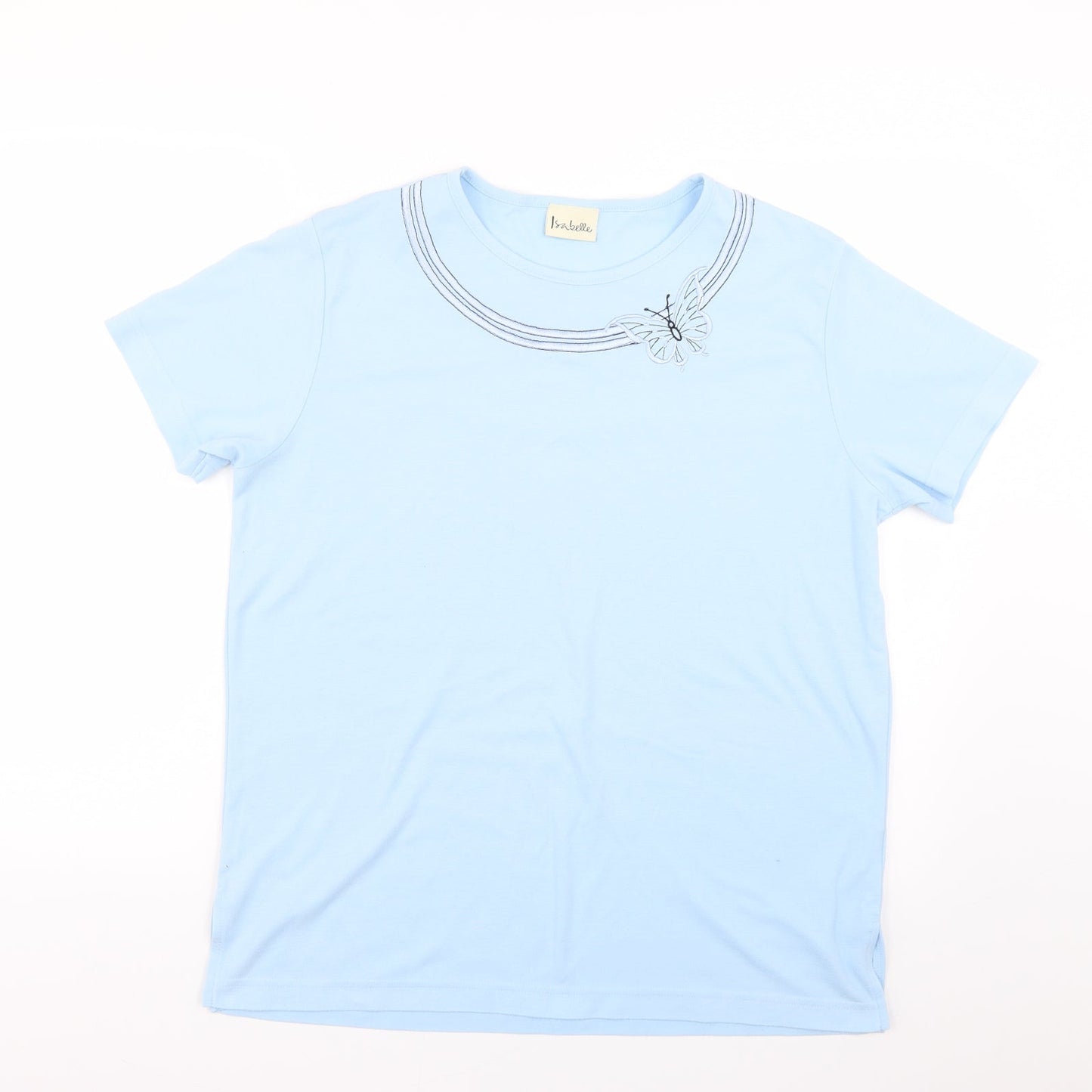 Womens UK Size M isabelle Blue Basic T-Shirt