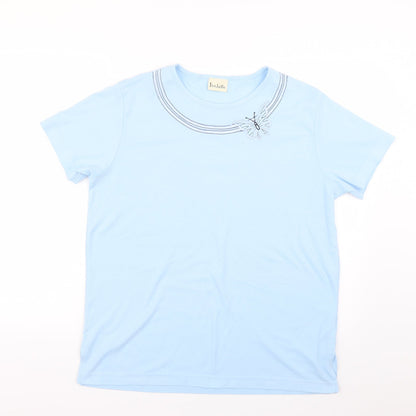 Womens UK Size M isabelle Blue Basic T-Shirt