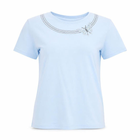 Womens UK Size M isabelle Blue Basic T-Shirt