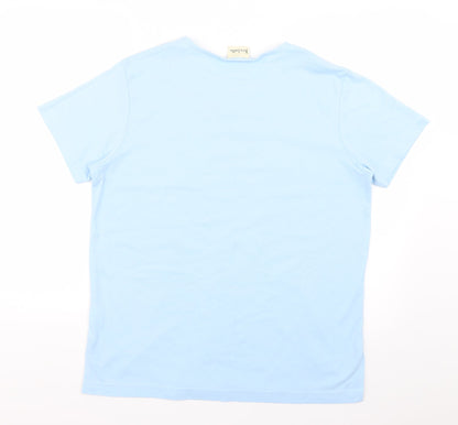 Womens UK Size M isabelle Blue Basic T-Shirt