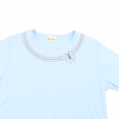 Womens UK Size M isabelle Blue Basic T-Shirt