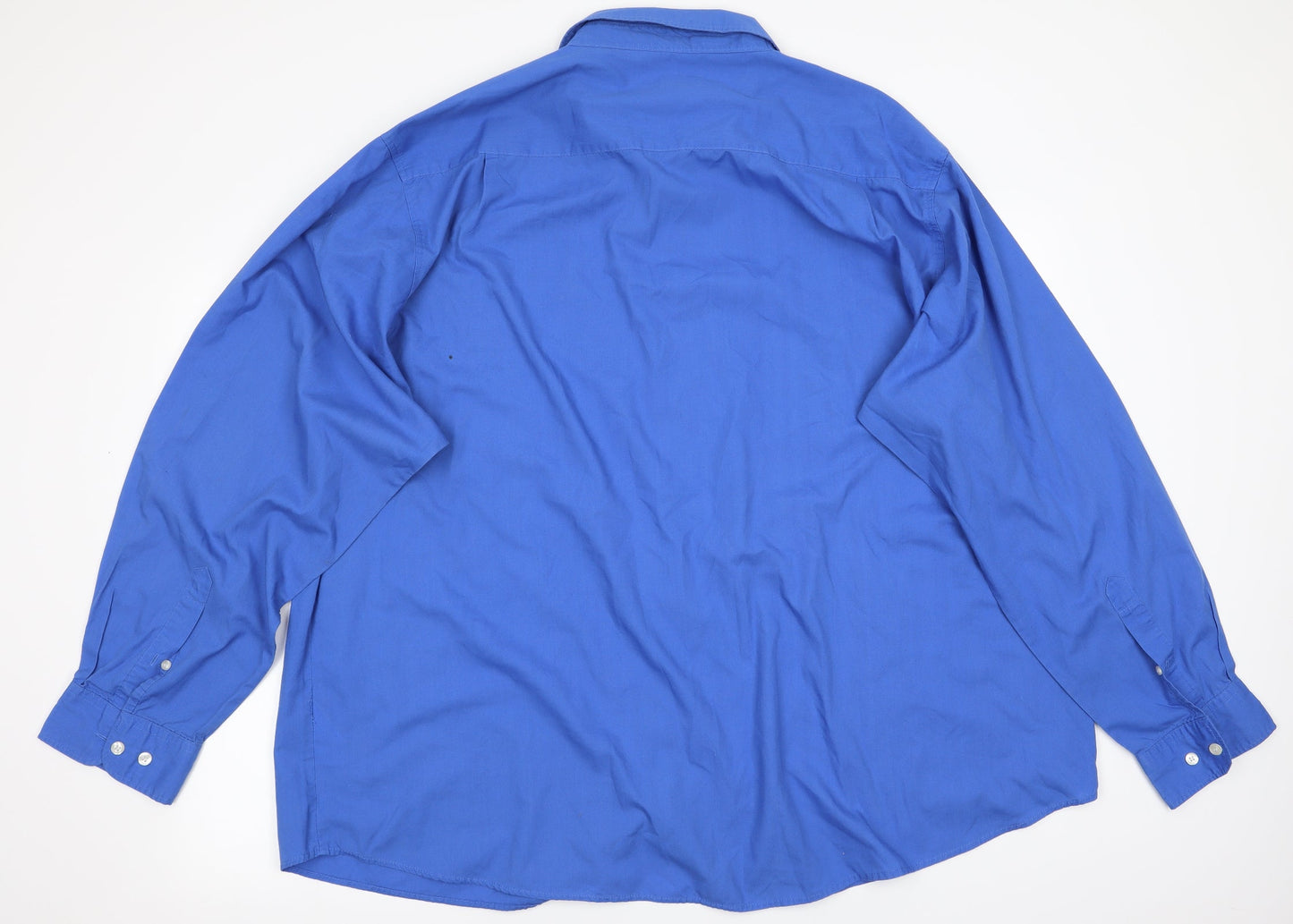 Mens UK Size  Premier Man Blue  Button-Up Long Sleeve Casual Shirt