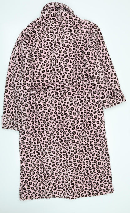 Cosy Up Womens Pink Animal Print   Gown