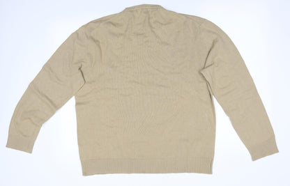 Simon Clarke Mens Beige   Pullover Jumper Size XL