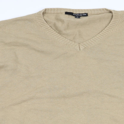 Simon Clarke Mens Beige   Pullover Jumper Size XL