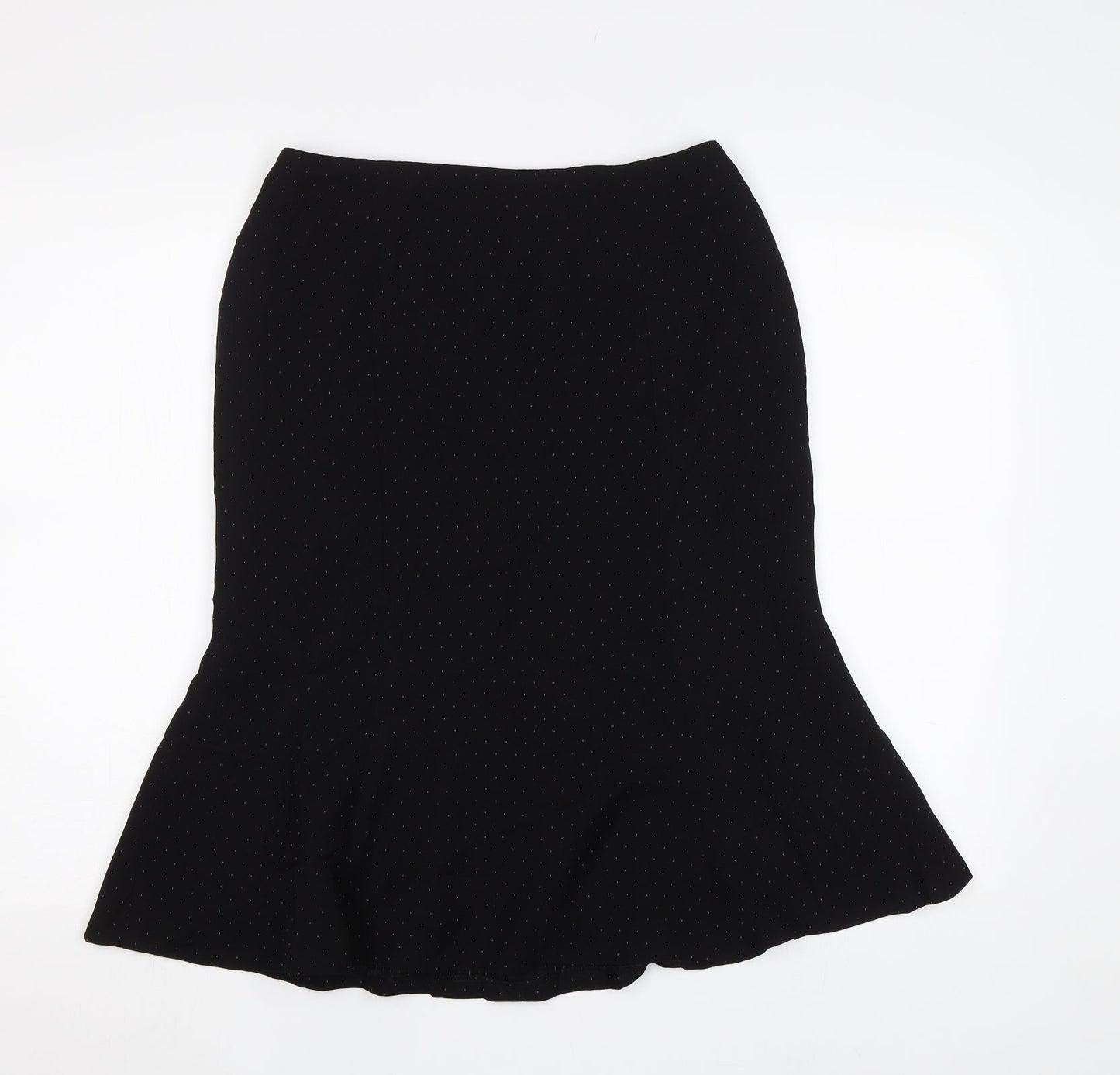 Principles Womens Black Polka Dot  Flare Skirt Size 10