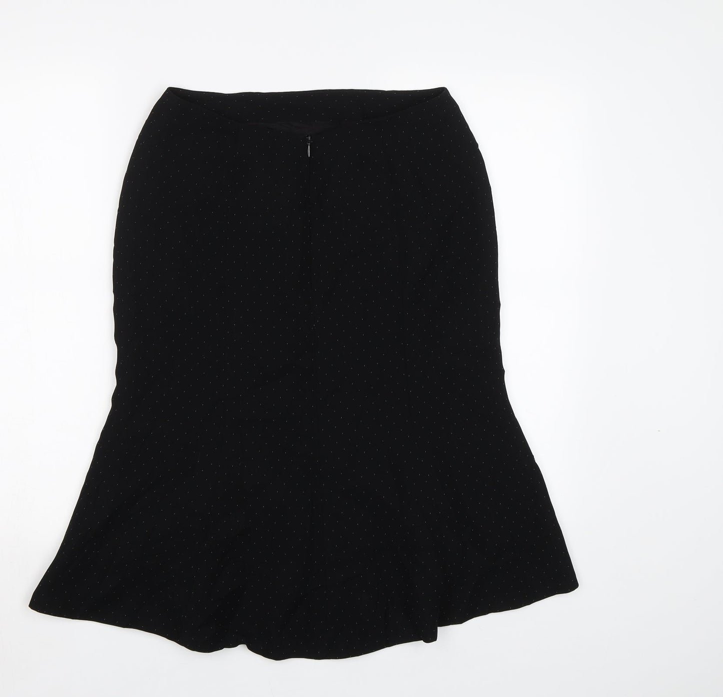 Principles Womens Black Polka Dot  Flare Skirt Size 10