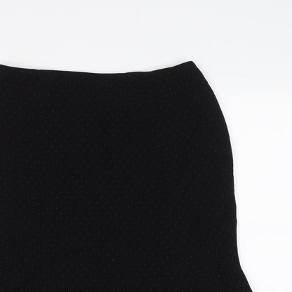 Principles Womens Black Polka Dot  Flare Skirt Size 10