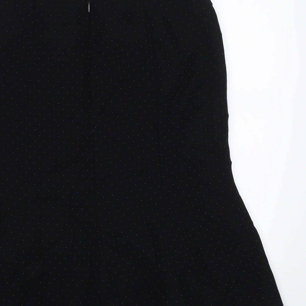 Principles Womens Black Polka Dot  Flare Skirt Size 10