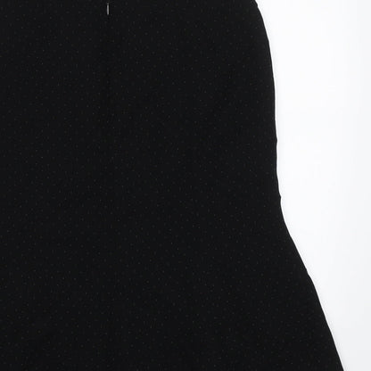 Principles Womens Black Polka Dot  Flare Skirt Size 10