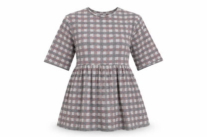 Topshop Womens Grey Check  Fit & Flare  Size 10