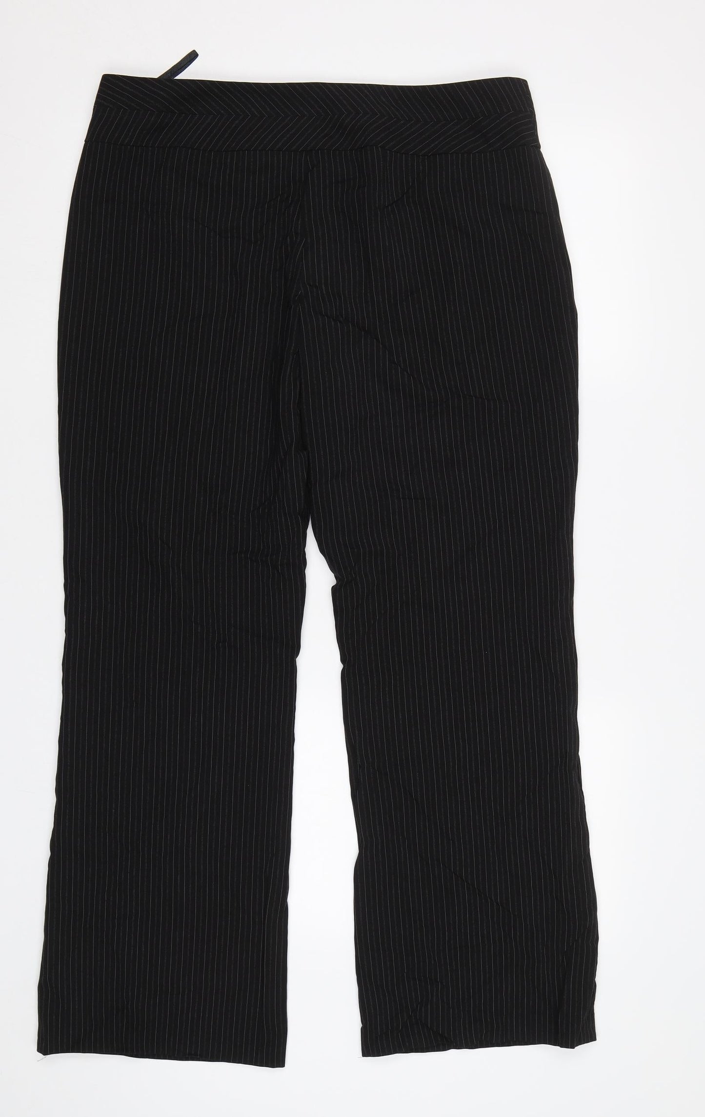 Womens UK Size 14 Debenhams Regular Fit Dress Pants Black Trousers