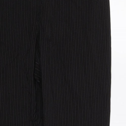 Womens UK Size 14 Debenhams Regular Fit Dress Pants Black Trousers