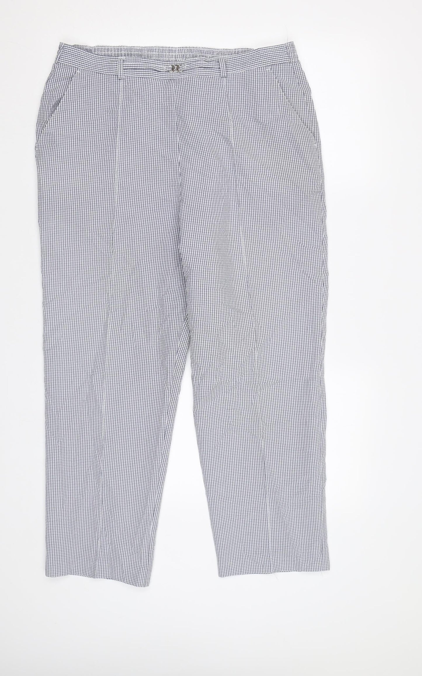 Womens UK Size 14 M&S Regular Fit  Blue Trousers