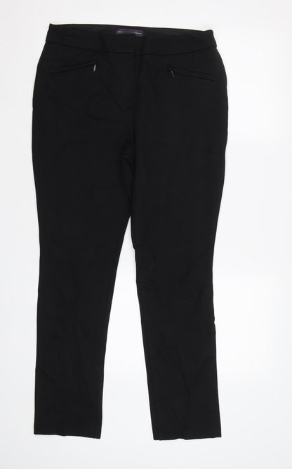 Womens UK Size 12 M&S Regular Fit Dress Pants Black Trousers